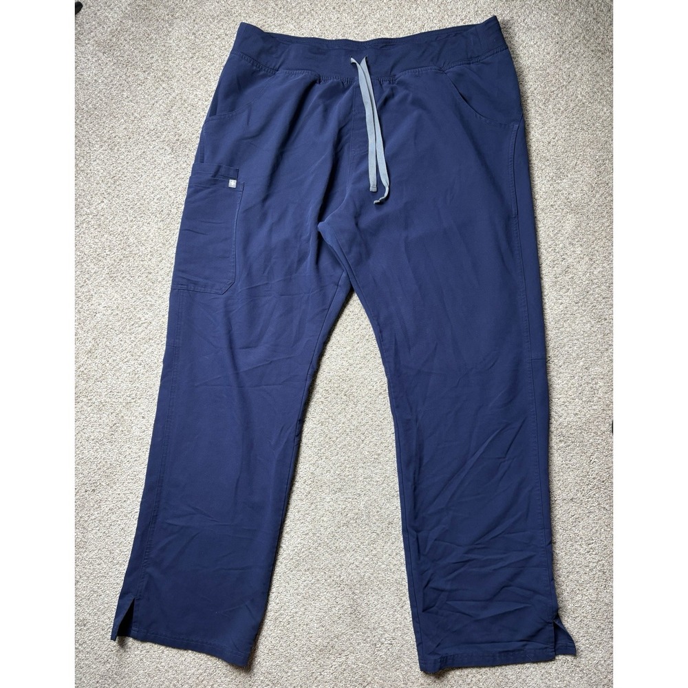 Figs Women's Kade Cargo Scrub Pants XL Tall Navy Blue Style T21004T - Picture 2 of 8